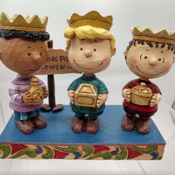 JIM SHORE PEANUTS PRACTICE MAKES PERFECT THREE KINGS 2015 4045874 - Picture 1 of 8